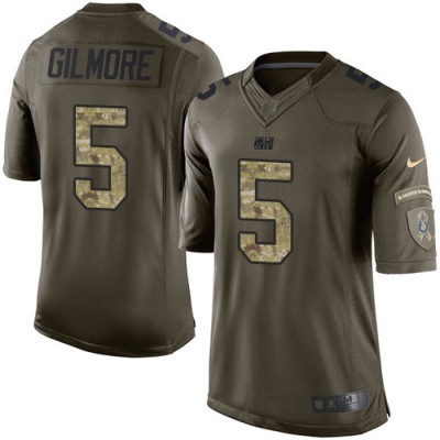 Nike Indianapolis Colts #5 Stephon Gilmore Green Men's Stitched NFL Limited 2015 Salute to Service Jersey Men's